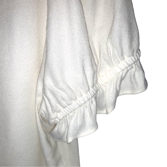 Reformation Allegra Button Up Top with Puff Sleeves White Blouse - Picture 3 of 9